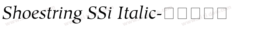 Shoestring SSi Italic字体转换